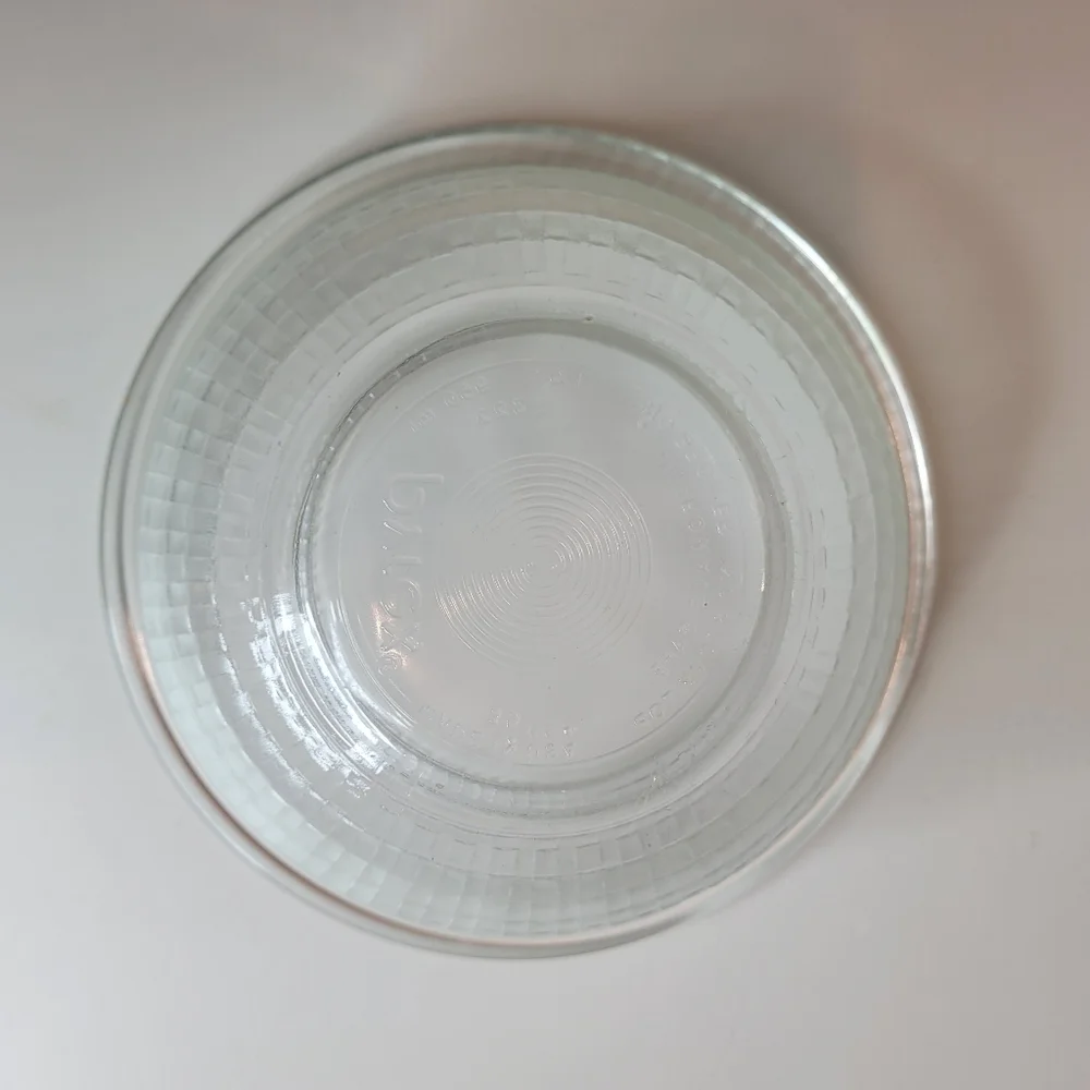 Vintage Pyrex Basket Weave Clear Mixing Bowl 1 Quart